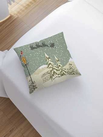 Чехол на подушку JoyArty Санта в пути sl_5528