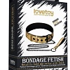 Ошейник Lovetoy Bondage Fetish Black Matt Collar With Leash LV761004 (золотистый)