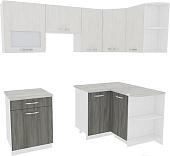 Угловая кухня ВерсоМебель Эко-5 1.2x2.1 правая (северное дерево светлое/сев дерево темное)