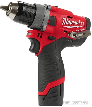 Дрель-шуруповерт Milwaukee M12 FDD-202X Fuel 4933459816 (с 2-мя АКБ, кейс)