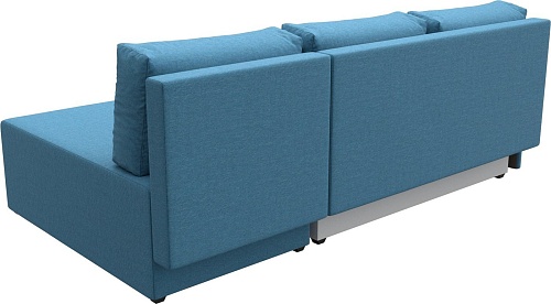 Угловой диван Лига диванов Поло правый 125529 (рогожка амур голубой)