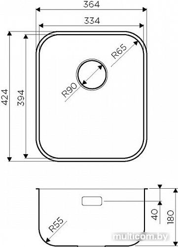 Кухонная мойка Omoikiri Omi 36-U IN