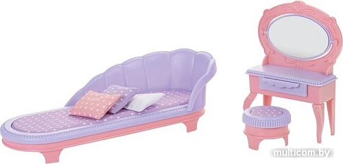 Аксессуары для кукольного домика Огонек Будуар "Маленькая принцесса" Розовый С-1460