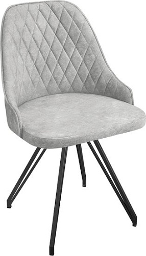 Стул Трия Гранд К4 (черный муар/микровелюр Wellmart Silver)