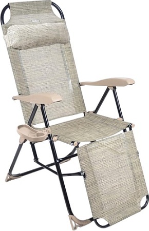 Шезлонг Nika КШ3/3 с полкой (ротанг)