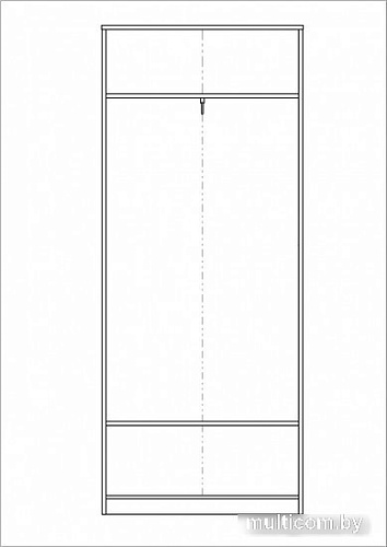 Шкаф распашной Mio Tesoro Сириус 2-х створчатый 1 ящик 2.02.01.240.5 (дуб венге)