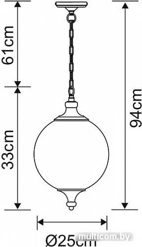 Подвесная люстра Arte Lamp Rimini A3051SP-1AB