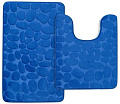 Набор ковриков Home One U-shape рельефный 397837 50x80/50x60 (синий)