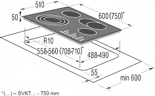 Варочная панель Korting HK 6205 BW