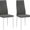 Стул Mio Tesoro Джия DC-060KD (2 шт, серый/белый)
