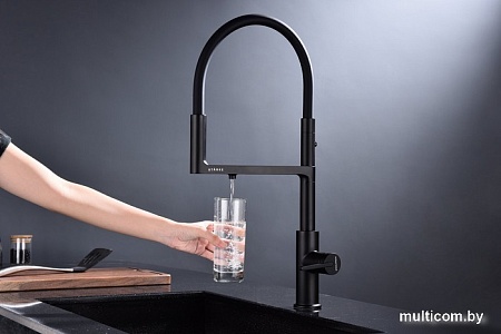 Смеситель Paulmark Tornado TO213402-B (вороненая сталь/беретта)