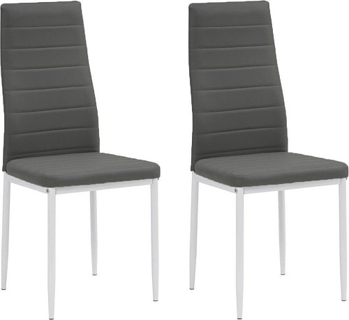 Стул Mio Tesoro Джия DC-060KD (2 шт, серый/белый)