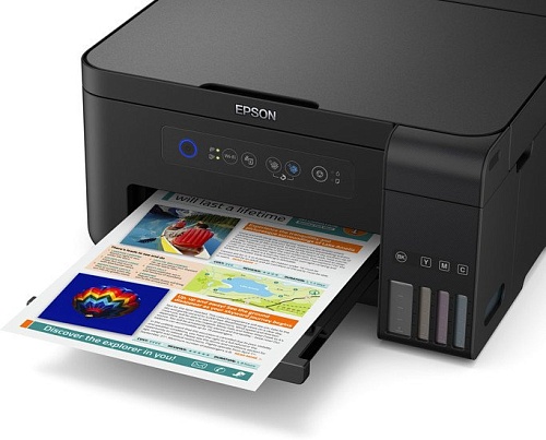 МФУ Epson L4150 (ресурс стартовых контейнеров 7500/6000, чернила 001)