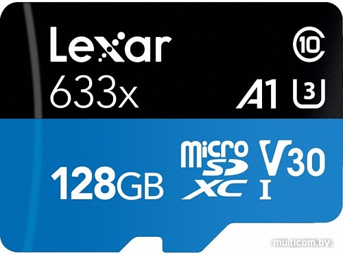 Карта памяти Lexar 633x microSDXC LSDMI128BB633A 128GB (с адаптером)