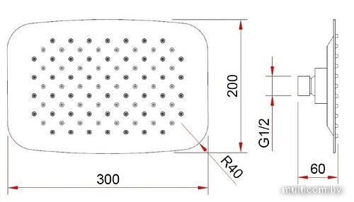 Душевая система Berges Wasserhaus Ventas 3O 073009