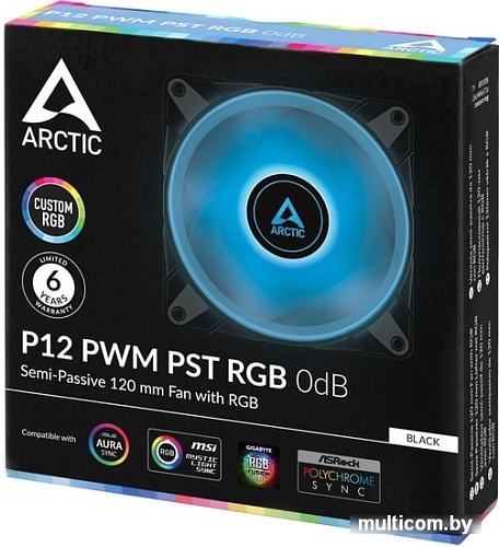 Вентилятор для корпуса Arctic P12 PWM PST RGB 0dB ACFAN00186A
