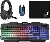 Клавиатура + мышь с ковриком + наушники Oklick HS-HKM200G Hades