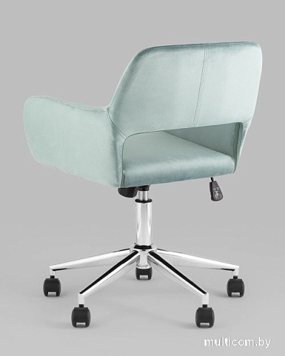 Офисное кресло Stool Group Ross chrome velvet Olive 61 (велюр серо-зеленый)