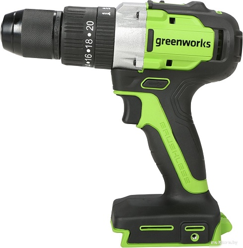 Ударная дрель-шуруповерт Greenworks GD24DD60 3704107CUB (без АКБ)