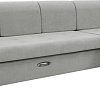 Сириус Лидер-13 с оттоманкой ППУ 330x165 (Eva 08 велюр светло-серый)
