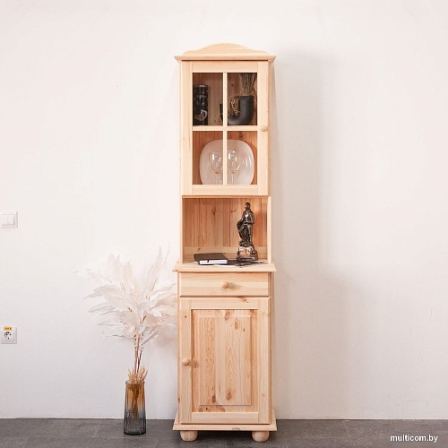 Шкаф-витрина Диприз Lena 1-дверный Д.73044.7 (сосна, без отделки)