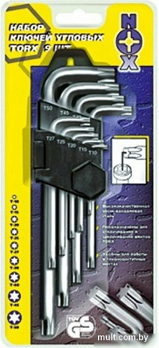 Ключ Nox TORX №10-50 556911.21 (2x9 шт)