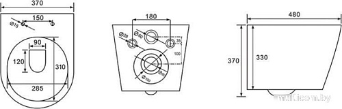 Унитаз подвесной Grado GD-W201T