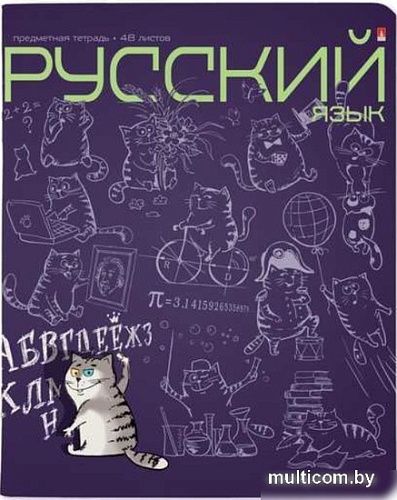 Тетрадь предметная Альт Кот в теме. Русский язык 7-48-1214/10 (48 л)