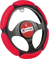 Оплетка на руль Autoprofi SP-5026 BK/RD (M) (черный/красный)