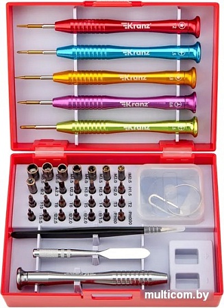 Набор отвертка с битами Kranz KR-12-4773 (36 предметов)