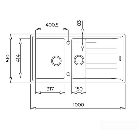 Кухонная мойка TEKA Stone 60 B-TG 1/2B 1D (карбон)