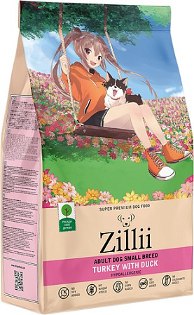 Сухой корм для собак Zillii Adult Dog Small Breed индейка с уткой 800 г