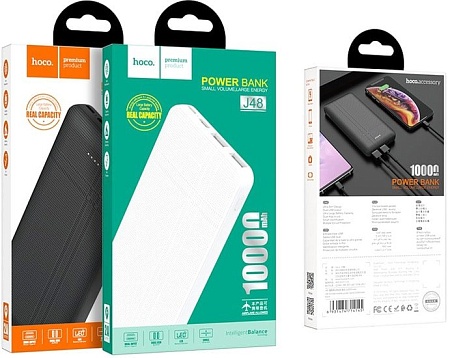 Портативное зарядное устройство Hoco J48 Nimble (белый)