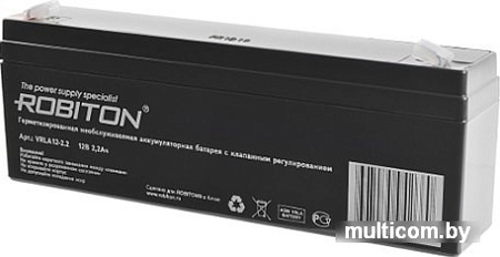 Аккумулятор для ИБП Robiton VRLA12-2.2 (12В/2.2 А·ч)