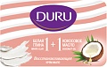 Duru Крем-мыло 1+1 белая глина + кокосовое масло 80 г