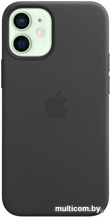 Чехол Apple MagSafe Leather Case для iPhone 12 mini (черный)