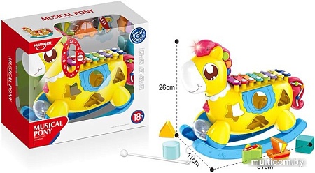 Сортер Haunger Лошадка-ксилофон HE8024 (желтый)