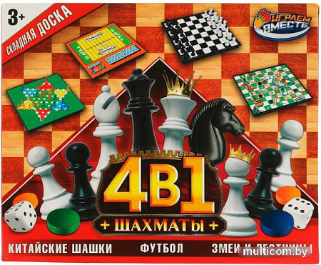 Шахматы Играем вместе 4 в 1 ZY1223896-R