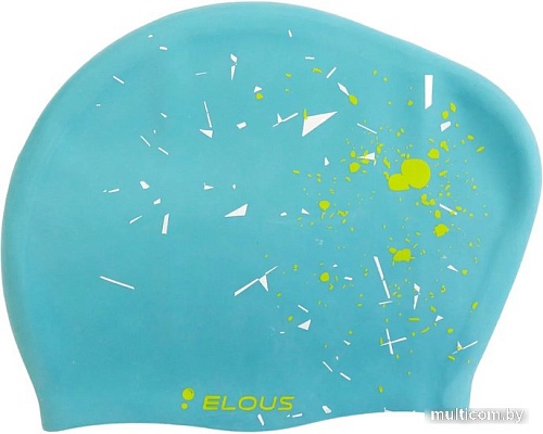 Шапочка для плавания Elous EL006 (брызги/бирюзовый)