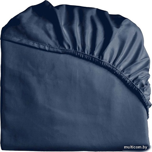 Постельное белье Primavelle 90х200 сатин Luxe на резинке 114311429-crL15 (темно-синий)