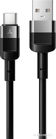 Кабель AccesStyle AC30-T100 USB Type-A - USB Type-C (1 м, черный)