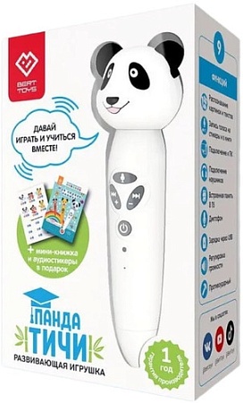 Интерактивная игрушка Bert Toys Панда Тичи 4630017947362 (белый)