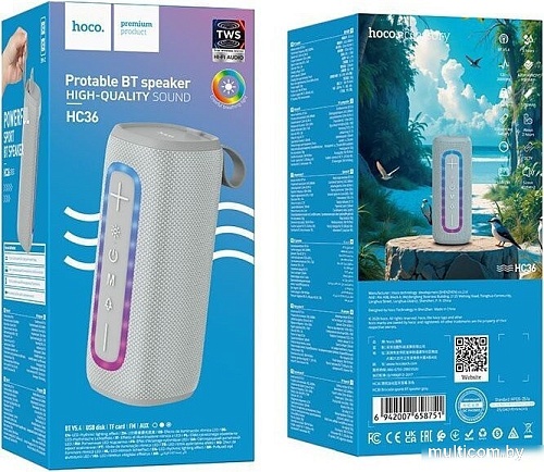 Беспроводная колонка Hoco HC36 (серый)