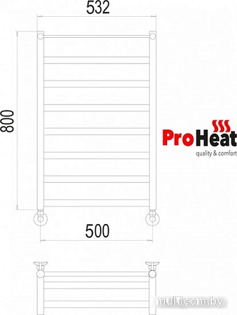 Полотенцесушитель ProHeat Line 50x80 (с полкой)