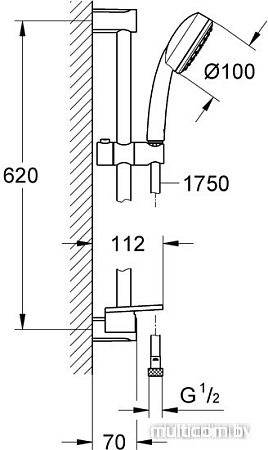 Душевой гарнитур Grohe New Tempesta Cosmopolitan 100 26083002