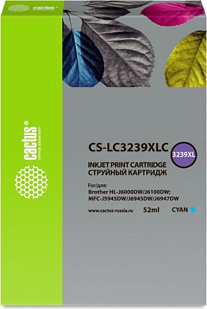Картридж CACTUS CS-LC3239XLC (аналог Brother LC3239XLC)
