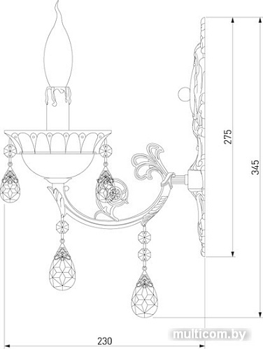 Бра Bogate's Carolina 230/1 Strotskis