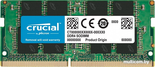 Оперативная память Crucial 8GB DDR4 SODIMM PC4-21300 CT8G4SFRA266