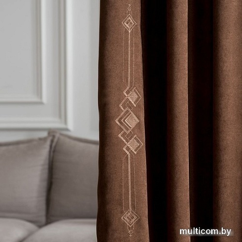 Комплект штор Pasionaria Бриджит 400x230 (2 шт, коричневый)