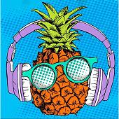 Алмазная мозаика Wizardi Ананасовая радость WD3037